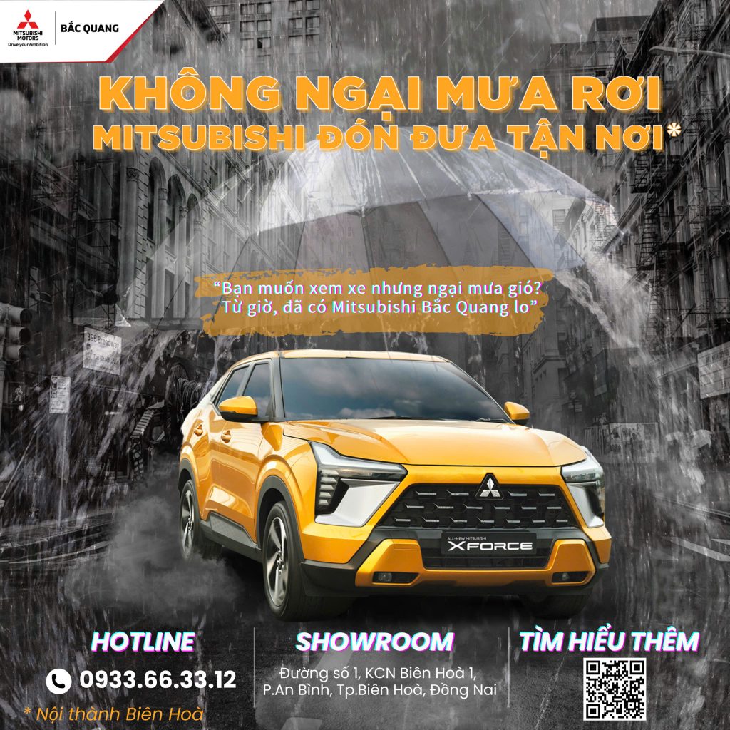 KHÔNG NGẠI MƯA RƠI – MITSUBISHI ĐƯA ĐÓN TẬN NƠI