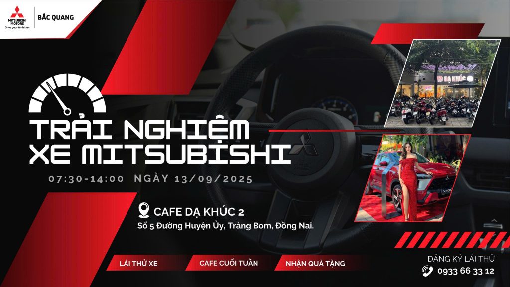 TRẢI NGHIỆM XE MITSUBISHI TẠI TRẢNG BOM