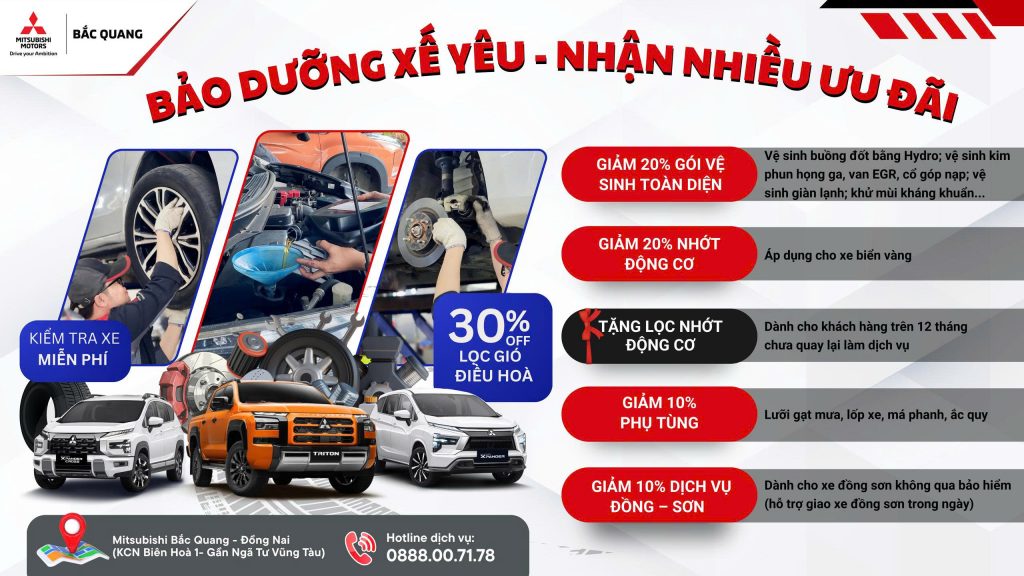 BẢO DƯỠNG XẾ YÊU – NHẬN NHIỀU ƯU ĐÃI