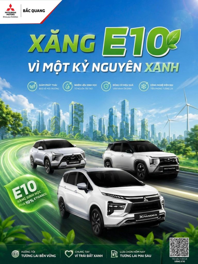 KHẢ NĂNG TƯƠNG THÍCH CỦA CÁC MẪU XE MITSUBISHI VỚI XĂNG SINH HỌC E10